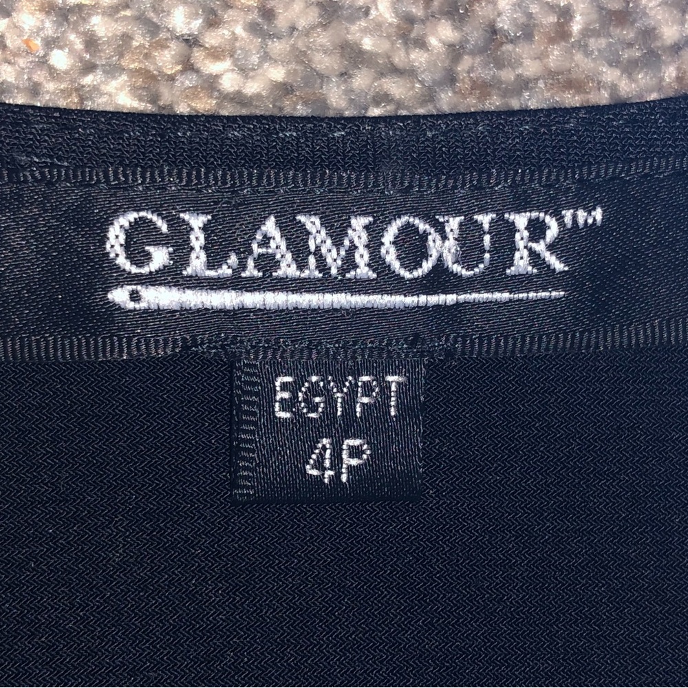 Glamour  Party Dress 4P Faux Wrap stretchy gathered side rhinestone’s buckle - Picture 11 of 13